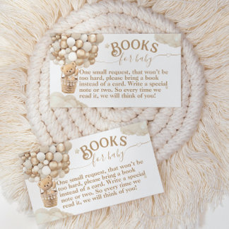 Teddy Bear Balloon Bearly Wait Baby Showbücher Begleitkarte