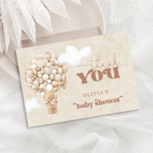 Teddy Bear Balloon Bearly Wait Vielen Dank Karte