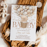 Teddy Bear Balloon Gender Neutral Baby Dusche Einladung<br><div class="desc">Teddy Bear Balloon Gender Neutral Baby Shower Einladung Alle Designs sind © PIXEL PERFECTION PARTY LTD</div>