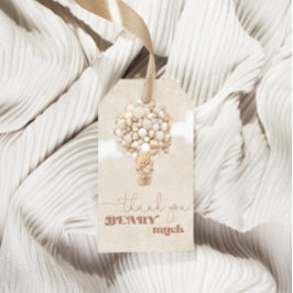 Teddy Bear Balloon Gender Neutral Baby Dusche Geschenkanhänger