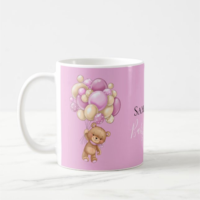 Teddy Bear Balloon Pink Tasse (Links)