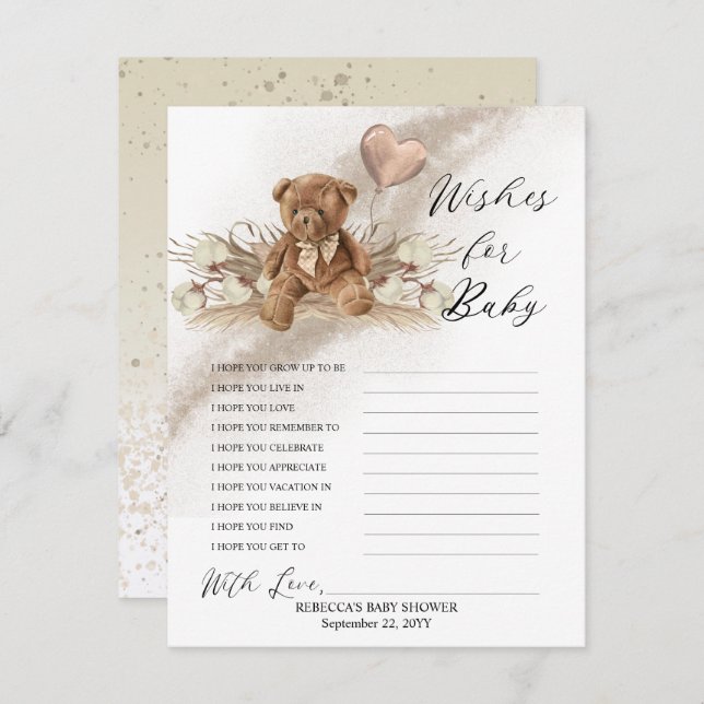 Teddy Bear Balloon will Baby Game (Vorne/Hinten)