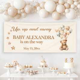 Teddy Bear Balloons Babydusche auf und ab Banner