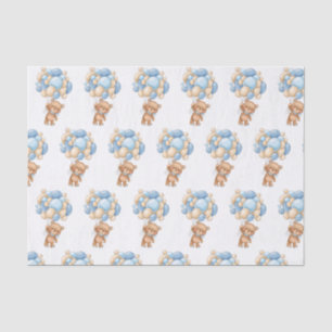 Teddy Bear Balloons Babydusche Tissue Seidenpapier