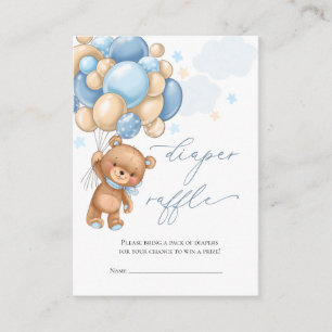 Teddy Bear Balloons Babydusche Windelwanne Begleitkarte
