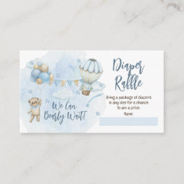 Teddy Bear Balloons Boy Bearly Wait Diaper Raffles Begleitkarte