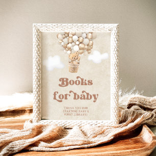 Teddy Bear Balloons Gender Neutral Books for Baby Poster
