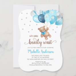 Teddy Bear Bear Bearly Wait Baby Shower Einladung