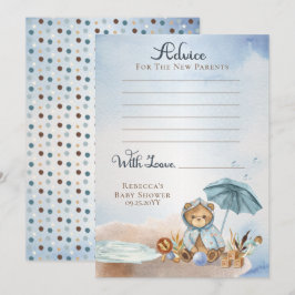 Teddy Bear Bear Bearly Wait Boy Baby Shower Ratsch Einladung