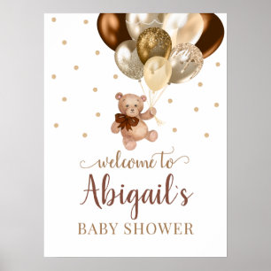 Teddy Bear Bear Bearly Wait Welcome Baby Shoster Poster