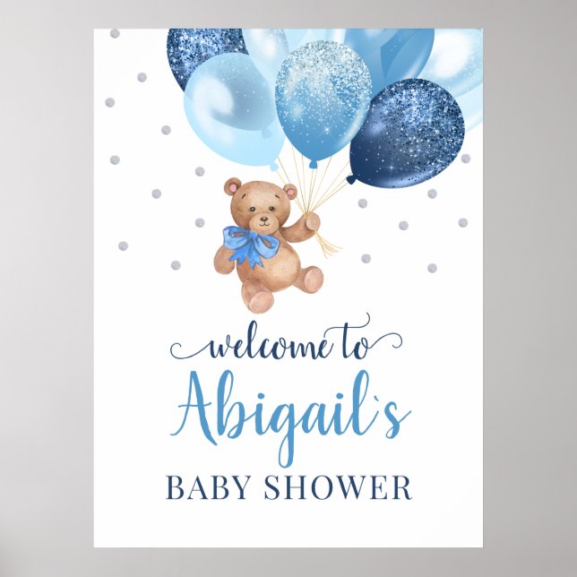 Teddy Bear Bear Bearly Wait Welcome Baby Shoster Poster (Vorne)