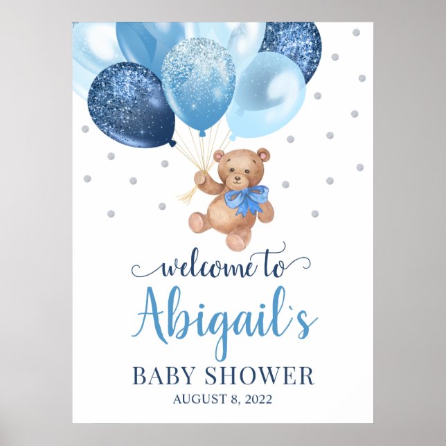Teddy Bear Bear Bearly Wait Welcome Baby Shoster Poster (Vorne)