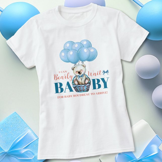 Teddy Bear Bearly There Blue Baby Dusche T-Shirt (Von Creator hochgeladen)