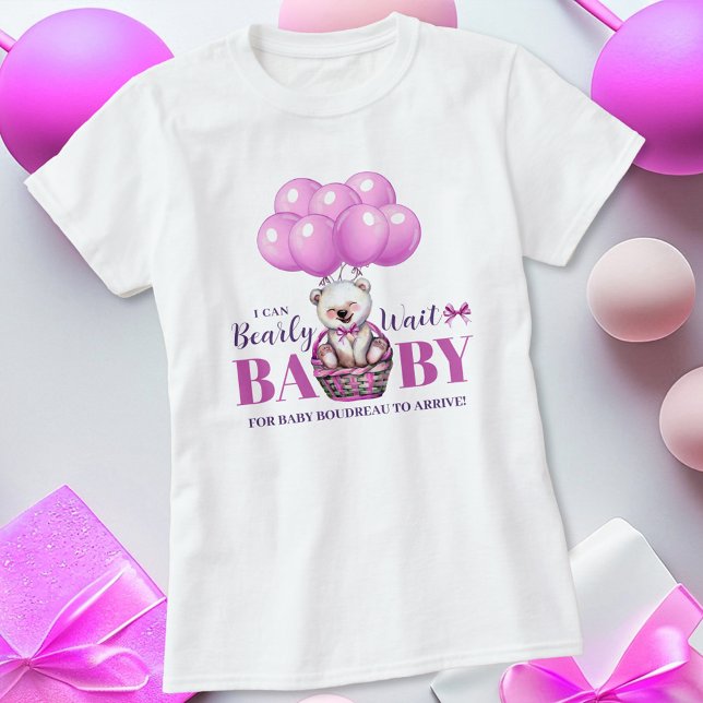 Teddy Bear Bearly There Pink Baby Dusche T-Shirt (Von Creator hochgeladen)