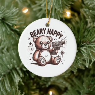 Teddy Bear Beary Happy Keramik Ornament