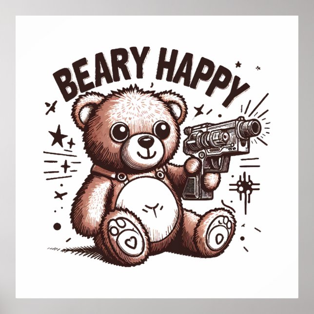 Teddy Bear Beary Happy Poster (Vorne)