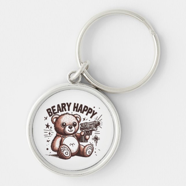 Teddy Bear Beary Happy Schlüsselanhänger (Vorne)