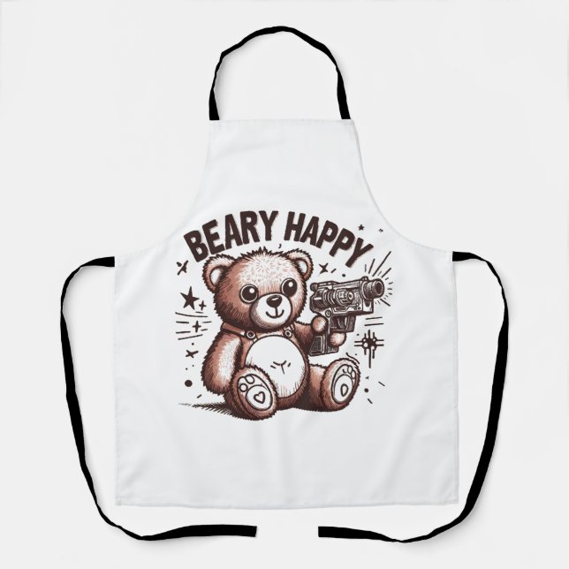 Teddy Bear Beary Happy Schürze (Vorderseite)