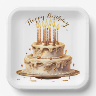 Teddy Bear Beige Balloon Geburtstag Pappteller