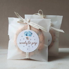 Teddy Bear Bereit zum Pop Gunst Runder Aufkleber