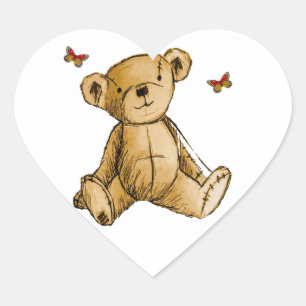 Teddy Bear-Bild für Herz-Aufkleber
