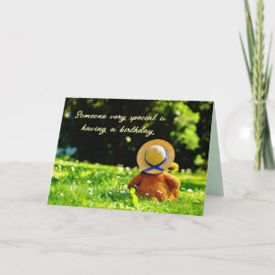 TEDDY BEAR BIRTHDAY CARD DANKESKARTE