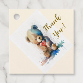 Teddy Bear Birthday Party Geschenkanhänger