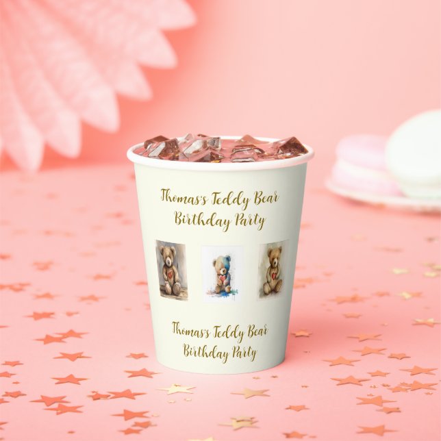 Teddy Bear Birthday Party Pappbecher (Insitu)