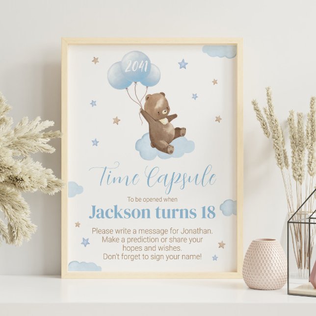 Teddy Bear Birthday Time Capsul Schild (Von Creator hochgeladen)