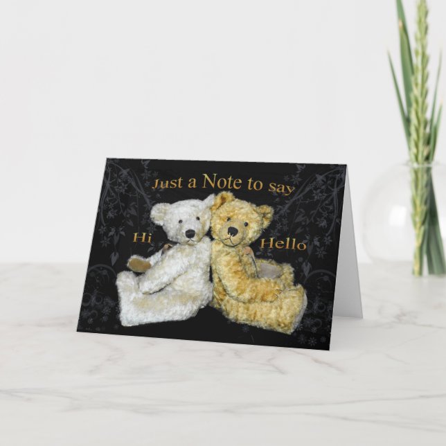 Teddy Bear Blank Note Card Karte (Vorderseite)