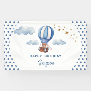 Teddy Bear Blue 1. Happy Birthday Banner