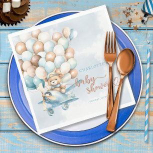 Teddy Bear Blue Baby Dusche wir können frühzeitig  Serviette