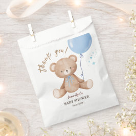 Teddy Bear Blue Balloon Babydusche Geschenktütchen
