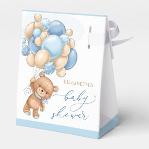 Teddy Bear Blue Balloons Baby Showbox Geschenkschachtel