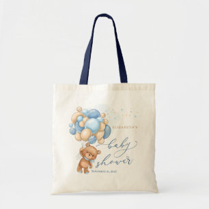 Teddy Bear Blue Balloons Tote Bag Tragetasche