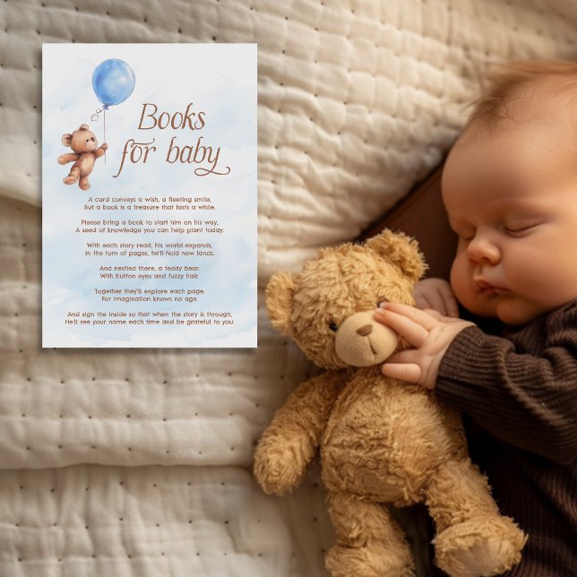Teddy Bear Blue Books for Baby Begleitkarte (Von Creator hochgeladen)