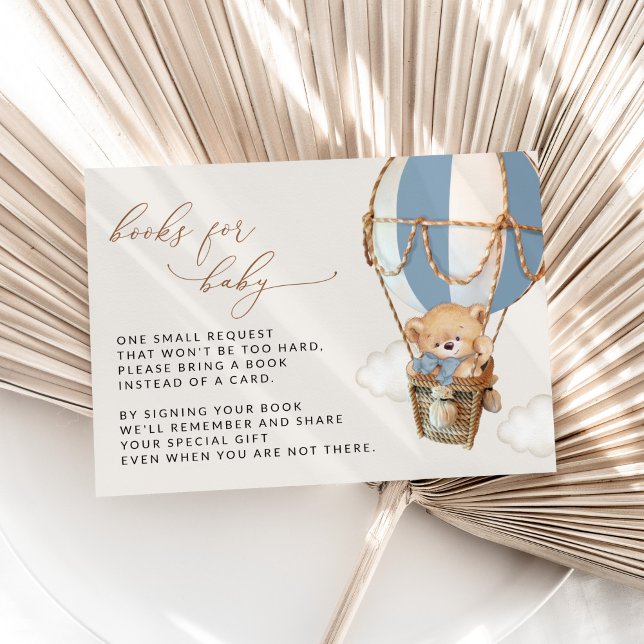 Teddy Bear, Blue Hot Air Ballon, Bücher für Baby Begleitkarte (Von Creator hochgeladen)