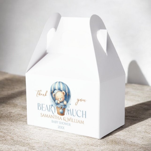 Teddy Bear Blue Hot Air Ballon Geschenkschachtel (Von Creator hochgeladen)