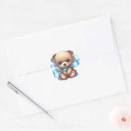 Teddy Bear Blue Umschlag Aufkleber Stickers