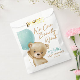 Teddy Bear Blue Wir können frühzeitig abwarten Bab Geschenktütchen