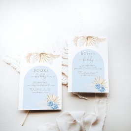 Teddy Bear Boho Blue Boy Baby Showbucher anfordern Begleitkarte