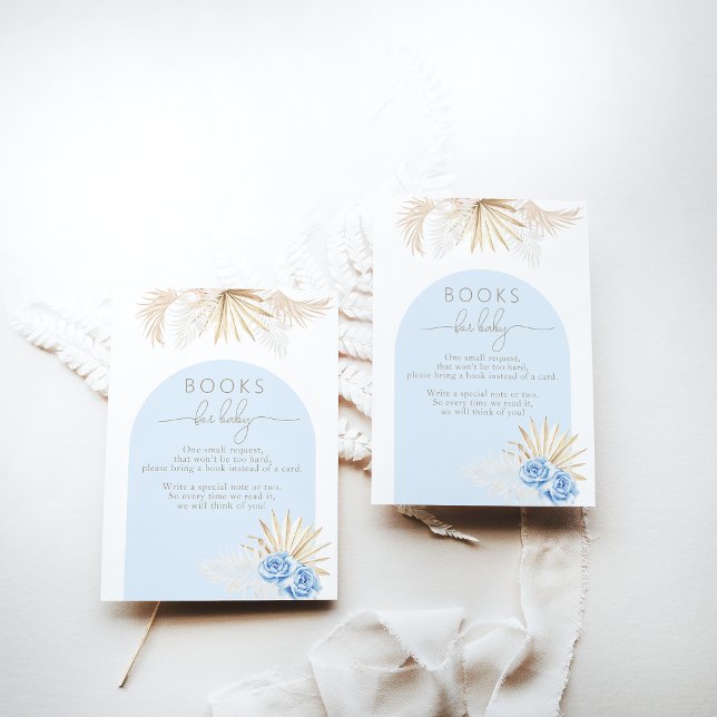 Teddy Bear Boho Blue Boy Baby Showbucher anfordern Begleitkarte (Von Creator hochgeladen)