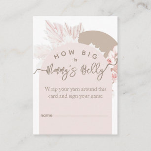 Teddy Bear Boho Girl Baby Shower rät Bauchspiel Begleitkarte