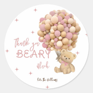 Teddy Bear Boho Niedlich Baby Girl Dusche Vielen D Runder Aufkleber