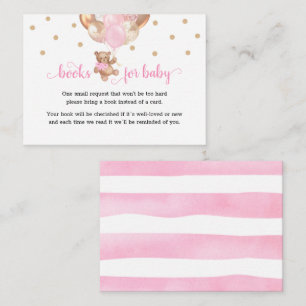 Teddy Bear Book Request Baby Shooting Enclosure Begleitkarte