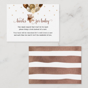 Teddy Bear Book Request Baby Shooting Enclosure Begleitkarte