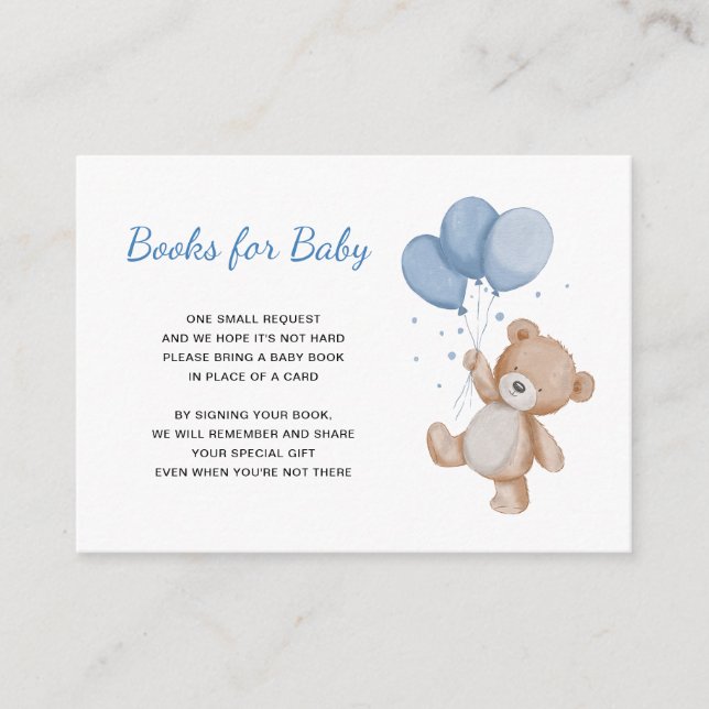 Teddy Bear Books for Baby Begleitkarte (Vorderseite)