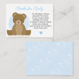 Teddy Bear Books for Baby Boy Baby Shooter Begleitkarte