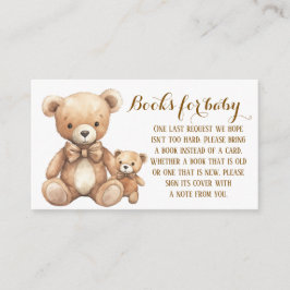Teddy Bear Books for Baby Card Begleitkarte
