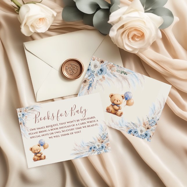 Teddy Bear Books for Baby Shower Enclosure Begleitkarte (Von Creator hochgeladen)